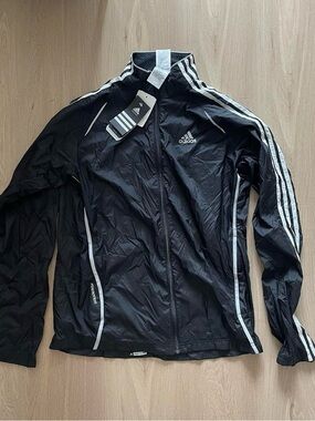 NWT adidas running climalite black jacket size S